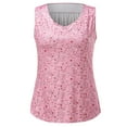 thumbnail image 7 of Fashion Women V Collar Printed Broken Flowers Sleeveless Shirt Womens Short Sleeve Tops Loose Fit T Shirt Women Pack Casual Short Sleeve Tops Women Tall Women's Shirts Womens Short Sleeve Athletic, 7 of 7