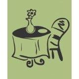 Peel And Stick Table Custom Wall Decal Table And Chair Picture Art Living Room Peel & Stick Sticker - Vinyl Wall Decal ()