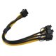 thumbnail image 4 of 10 unids/lote Atx 12v Cpu 8 pines a 3x 8 pines (6 + 2) Pin Pci-e macho divisor Cable adaptador de extensión de alimentación, 4 of 5