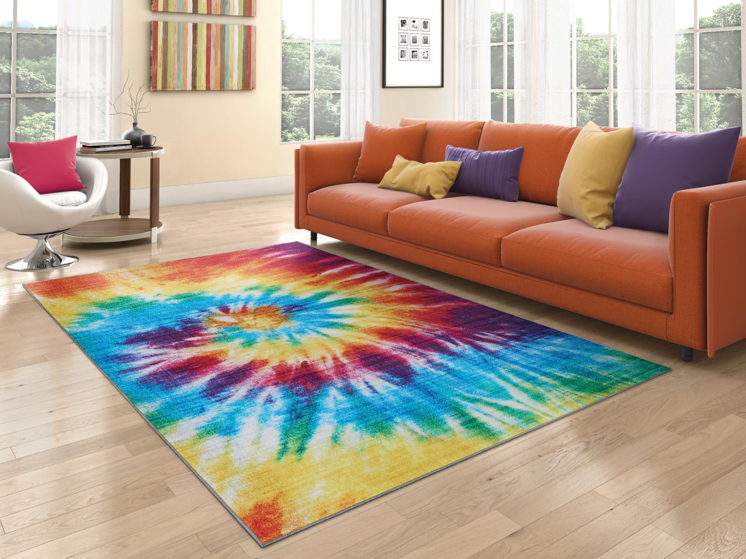 Couristan Rainbow Dancing Bears Multicolor Area Rug