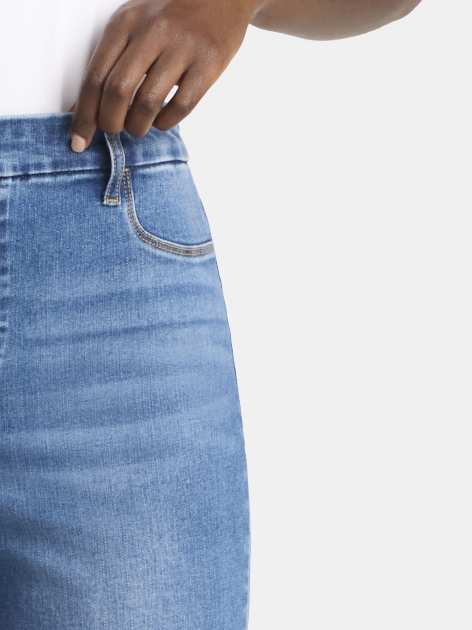 Time and Tru Women's High Rise Straight Leg Denim Jegging, 27.5" Inseam, Sizes XS-XXXL