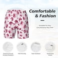 thumbnail image 6 of Picia Lilies Flowers pattern Mens Swim Trunks with Compression Liner Stretch Beach Shorts Quick Dry with Zipper Pockets No-Chafing Board Shorts-Small, 6 of 9
