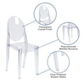 thumbnail image 3 of BizChair 4 Pack Ghost Side Chair in Transparent Crystal, 3 of 12