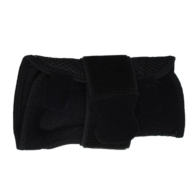 Férula de muñeca para túnel carpiano, de nailon, aleación de aluminio, ajustable, de compresión, para aliviar el dolor, color negro, para mano izquierda, talla L