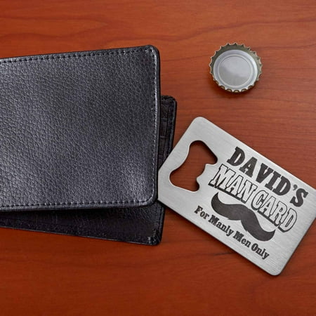 Personalized Man Card Wallet Bottle Opener