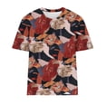 thumbnail image 4 of Tops Cortos para Mujeres Casual de Moda Impreso Cuello Redondo, Camiseta de Manga Corta para el Uso Diario, Fiesta Y Cómodo, 4 of 4
