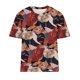 thumbnail image 4 of Tops Cortos para Mujeres Casual de Moda Impreso Cuello Redondo, Camiseta de Manga Corta para el Uso Diario, Fiesta Y Cómodo, 4 of 4