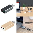 thumbnail image 1 of USB Auditory Adapter with Two Port for Headphones Microphone Sound Card for Gaming and Offices External Sound Card, 1 of 4