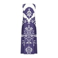 thumbnail image 4 of FcBaudy Robe Sans Manches à Col Rond, Robes d'Été pour Femmes, Robes pour Femmes Robe Longue Sans Manches en Lin Imprimée avec Poche, 4 of 5