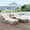 Grey Wicker/Beige Cushion, variant on Litake Patio Lounge Chairs,Outdoor PE Wicker Chaise Lounge Set of 2,Chaise Lounge Chair Outdoor，Pool Furniture,Brown Rattan Recliners with Adjustable Backrest,Storage Table