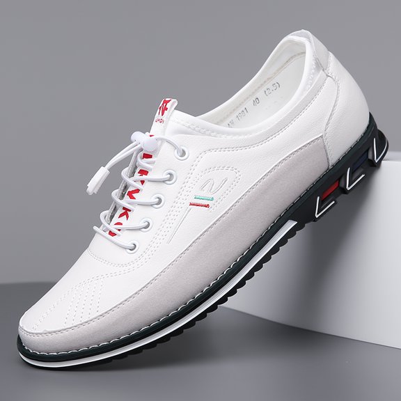 Men's Lightweight Casual Walking Shoes, Elastic Lace Fashion Daily Sneakers