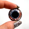 thumbnail image 2 of Red and Black Fantasy Glass Eyes, 2 of 8