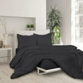 thumbnail image 7 of Royale Black Duvet Cover Full Size - Washed Duvet Cover Set, 3 Piece Double Brushed Duvet Covers set with Button Closure - 1 Duvet Cover 80x90 inches and 2 Pillow Shams - Comforter Cover, 7 of 7