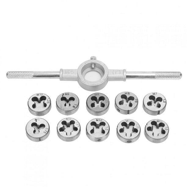 Spptty Screw Thread Tap Die Set External Thread Cutting Hand Tool Kit For Thread Processing Screw Die Die Wrench Set