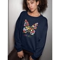 thumbnail image 2 of Butterflies Positive Quote Sweatshirt Women -Image by Shutterstock, Female Medium, 2 of 4
