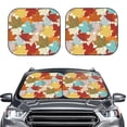 thumbnail image 2 of Haiem Fall Maple Leaves Car Windshield Sun Shade (2 Pieces) Foldable Windshield Sun Shade Car Accessories for Truck SUV Pickup-Large, 2 of 7