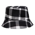 thumbnail image 1 of Warop Fisherman Hat,with Striped Grid Print, Sun Protection for Travel and Versatile Wear, 1 of 2