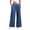 Blue, variant on MIXUE Jeans For Women Solid Color Fashionable Low Waist Denim Pants Elastic Waist Stylish Trousers Sportswear,Blue,M
