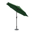 thumbnail image 1 of 9 ft. Aluminum Umbrella with Crank & Solar Guide Tubes - Brown Pole & Green Fabric, 1 of 1