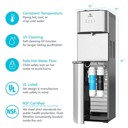 Avalon Self Cleaning Bottleless Water Cooler Dispenser 3 Temperatures