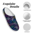 thumbnail image 5 of Daiia Cute Line Fish Print Women’s Fuzzy Slippers Memory Foam Lightweight House Shoes Cozy Loafer Flannel House Shoes-46/47, 5 of 7