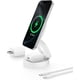 thumbnail image 1 of MagSafe - Cargador coatible con tación de carga inalámbrica Qi2 2 en 1 de 15 W, cargador convertible para iPhone 17, Apple Watch, AirPods, Pixel 10, soporte de teléfono portátil para viaj, 1 of 5