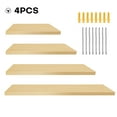 Set of 4 Wall Mounted Floating Shelves 6in Wide for Bedroom Living Room