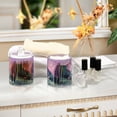 thumbnail image 4 of Yayeee 2 Pack Qtip Holder Bathroom Cotton Swab Canister with Lid Clear Dispenser Set, Green Night Deer, 4 of 6