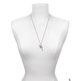 thumbnail image 3 of Delight Jewelry Silvertone Elephant with Baby Silvertone Mother Daughter Bar Charm Necklace, 23", 3 of 4