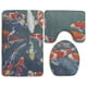 thumbnail image 1 of ABPHQTO Impresión De Escena Pintura De Plumas Juego de alfombras de baño de 3 piezas Alfombra de baño Alfombra de contorno y tapa de inodoro, 1 of 2