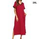 thumbnail image 5 of Qarigey Camisones de ajuste cómodo para mujer: para una buena noche de sueño Camisones y camisones de mujer Manga de dormir Vestidos rojo XXL, 5 of 6