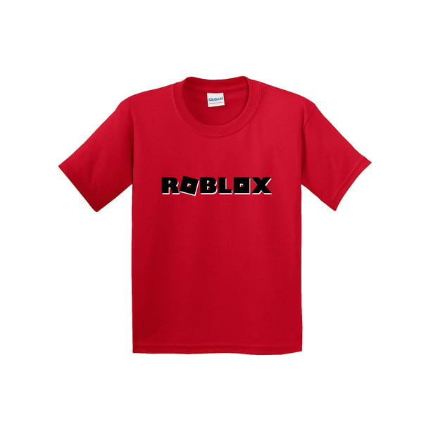 New Way New Way 1168 Youth T Shirt Roblox Block Logo Game Accent Small Red Walmart Com Walmart Com - how large is a roblox game logo