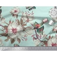 thumbnail image 3 of Soimoi Green Cotton Duck Fabric Floral & Bird Print Fabric by Yard 44 Inch Wide, 3 of 3