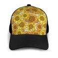 thumbnail image 3 of Naloa Sunflowers1 Adult adjustable Print Baseball Hat, Patchwork curved brim baseball capfor Men and Women, One Size, 3 of 5