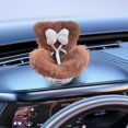 thumbnail image 5 of Doll Car Seat for 17cm Dolls, Doll Car Seat with Air Vent Clip and Desktop Stand, Cute and Functional Car Ornament for Doll Fans, Collectors [Bowknot] Brown, 5 of 8