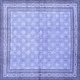 thumbnail image 1 of Ahgly Company Indoor Square Persian Blue Traditional Area Rugs, 4' Square, 1 of 4