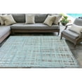 thumbnail image 2 of Trans-Ocean Imports RTO58703704 Liora Manne Rialto Grid Indoor & Outdoor Rug&#44; Aqua - 4 ft. 10 in. x 7 ft. 6 in., 2 of 6