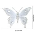 thumbnail image 3 of Clearance Under $2 Silver Butterfly Ornament, 3D Glitter Christmas Decor, 1PC, 16.5x12.5cm, Tree Wreath, Silver (C), 3 of 5