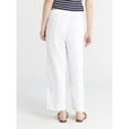 thumbnail image 3 of Free Assembly Women's and Women’s Linen Blend Pull On Cargo Pants, 29” Inseam, Sizes XS-2XL, 3 of 4