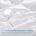 thumbnail image 4 of Balichun All Season Queen Size Soft Quilted Down Alternative Comforter Reversible Duvet Insert with Corner Tabs, Winter Summer Warm Fluffy, White, 88x88 inches, 4 of 7