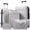 Grey+White, variant on 5 Piece Luggage Set With Hardside Carry On Suitcase Expandable Travel Bags Featuring Spinner Wheels And TSA Lock For Easy Mobility And Secure Packing
