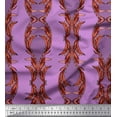 thumbnail image 1 of Soimoi Cotton Duck Fabric Stripe & Ogee Damask Printed Fabric 1 Yard 56 Inch Wide, 1 of 1