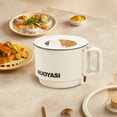 thumbnail image 4 of Keyohome Electric Hot Pot,1.9 Qt Ramen Cooker,Portable Multi-Functional Lazy Pot for Cooking Pasta Egg Soup,450 W Electric Non-Stick Cooker with over-Heating Protection for Dorm,Office,Travel(White), 4 of 10