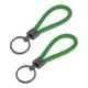 thumbnail image 1 of Llavero de coche Unique Bargains, llavero universal con anillo para llaveros de casa, cuero, aleación de zinc, verde, 2 piezas, 1 of 6