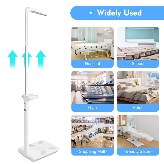 Multifunctional Physician Medical Body Weight Scale, Electronic Height, and Weight Scale with LCD Display Ultrasonic Height Body Fat Analyzer