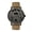 Black/Gunmetal/Brown, variant on The 7000 Genuine Leather Watch - Black