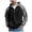 Black, variant on Men's Quarter Zip Hoodies Zip Up Hoodie Long Sleeve Fleece Lined Sweatshirt Solid Casual Fall Pullover with Pocket(S,Watermelon Red)