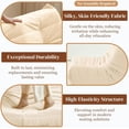 thumbnail image 4 of S-HOME Microfiber Lounge Chair With Anti-Slip Bottom Button-Tufted Design For Living Rooms, Gaming, Or Family Time, White, 4 of 5