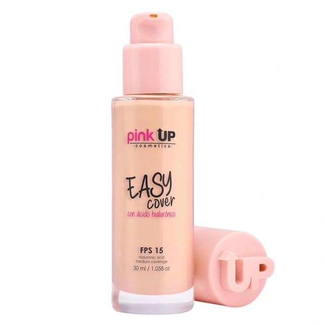 Pink Up Easy Cover Maquillaje Liquido Cobertura Media Base De Agua caqui