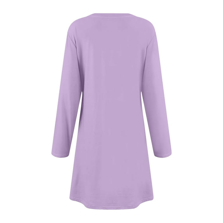 Zedker Valentine's Day Dresses for Women Wrap Hip Slim Fit Cute Heart Sweaters Crew Neck Mid-Length Dress, Women's, Size: Medium, Purple